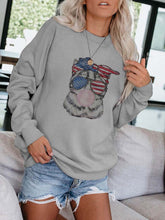 Load image into Gallery viewer, Cat with American Glasses Funny Pullover Hoodie
