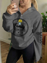 Load image into Gallery viewer, LIVE LAUGH Family Faith Letter Home Faith Love &amp; Faith Letter Sunflower Zip Up Hoodie for Women
