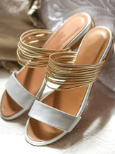 Load image into Gallery viewer, Sandalias planas casual vintage de mujer
