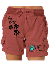 Load image into Gallery viewer, Dear Dog Paw shorts cargo com estampa
