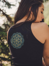 Load image into Gallery viewer, Short fitted top with butterfly mandala
