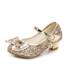 Load image into Gallery viewer, Girl's bow tie sequins shoes
