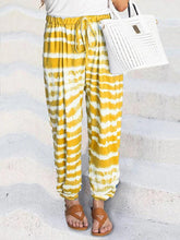 Load image into Gallery viewer, Loose casual pants printed in linen and cotton
