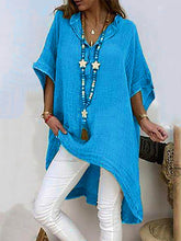 Load image into Gallery viewer, Women's loose-fitting cotton and linen shirt
