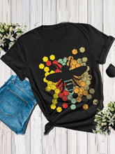 Load image into Gallery viewer, Women's Creative Bee Print Short Sleeve T-Shirt
