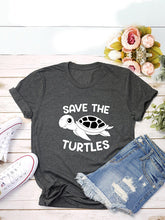 Load image into Gallery viewer, Camiseta de manga corta con estampado de tortuga
