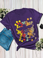 Load image into Gallery viewer, Women's Creative Bee Print Short Sleeve T-Shirt
