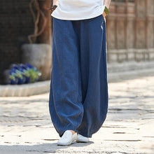 Load image into Gallery viewer, Pantalón casual de algodón de lino ramio
