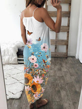 Load image into Gallery viewer, Vestido casual con estampado de mariposas de verano para mujer
