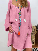 Load image into Gallery viewer, Vestido de mujer talla grande en algodón y lino
