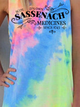 Load image into Gallery viewer, Scotland's Sassenach Medicines Since 1743 Tie-dye print dress
