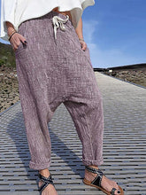 Load image into Gallery viewer, Women's Solid Color Plus Size Cotton Pants

