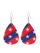 Load image into Gallery viewer, Leather Pendant Flag Earrings for Women
