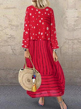 Load image into Gallery viewer, Vestido feminino de duas peças com estampa geométrica falsa
