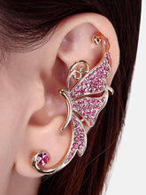Load image into Gallery viewer, Pendientes de mariposa elfa de diamantes exagerados
