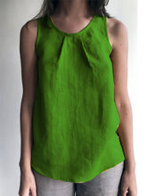 Load image into Gallery viewer, Women's Round Neck Cotton and Linen Sleeveless Cardigan
