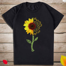 Load image into Gallery viewer, Sunflower print t-shirts
