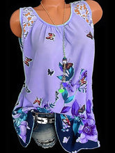 Load image into Gallery viewer, Loose-fit sleeveless t-shirt with butterfly print
