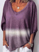 Load image into Gallery viewer, Loose-fit cotton and linen V-neck T-shirt
