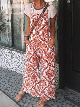 Load image into Gallery viewer, Macacão com estampa boêmia de dois bolsos macacão feminino
