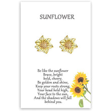 Load image into Gallery viewer, Pendientes Colgantes Girasol Margarita Joyería Boho
