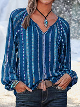 Load image into Gallery viewer, Blusa de manga comprida com estampa boho retrô
