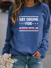 Load image into Gallery viewer, Day Drunk For America sudadera con estampado de estrellas estadounidenses
