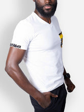 Load image into Gallery viewer, Camiseta casual estampada com decote em V masculino
