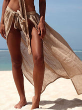 Load image into Gallery viewer, Saia de praia sexy de algodão e linho para mulheres
