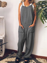 Load image into Gallery viewer, Women's wide striped tie jumpsuit
