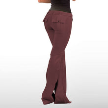 Load image into Gallery viewer, Women's low rise bootcut yoga pants with flap pockets
