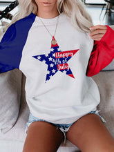Load image into Gallery viewer, American Flag Star Happy 4th of July Sweatshirt
