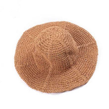 Load image into Gallery viewer, Wavy Plain Straw Hat for Women
