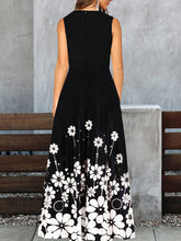 Load image into Gallery viewer, Women's round neck floral print dress
