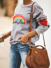 Load image into Gallery viewer, Moletom feminino You Are My Sunshine Rainbow Love Print
