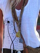 Load image into Gallery viewer, Women's Dandelion Print V-Neck T-Shirt
