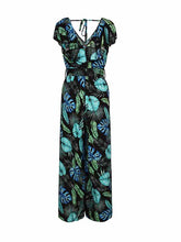 Load image into Gallery viewer, Loose-fit floral print ruffle jumpsuit
