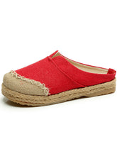 Load image into Gallery viewer, Sapatos casuais com plataforma de linho vintage feminino
