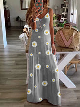 Load image into Gallery viewer, Women's Daisy Print Maxi Dress
