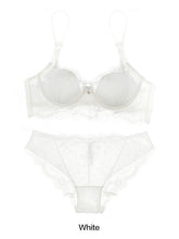 Load image into Gallery viewer, Comfortable and breathable bra with sexy lace thin cotton closure with bow
