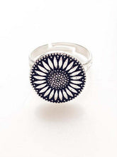 Load image into Gallery viewer, Conjunto de brincos de colar com anel de girassol vintage margarida

