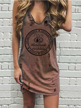 Load image into Gallery viewer, Tito's Handmade Austin Texas 6 Times Distilled Vodka Print Sleeveless Dress
