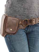 Load image into Gallery viewer, Bolsa feminina de couro com cinto ajustável
