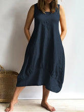 Load image into Gallery viewer, Women's Sleeveless Cotton Dress
