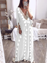 Load image into Gallery viewer, Vestido feminino boêmio com franja solta

