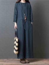 Load image into Gallery viewer, Long plain linen jumpsuit

