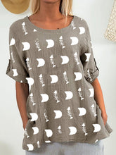 Load image into Gallery viewer, Women's cotton and hemp short sleeve top
