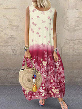 Load image into Gallery viewer, Printed sleeveless round neck maxi skirt
