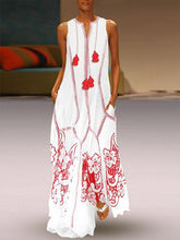 Load image into Gallery viewer, Vestido feminino com estampa boêmia com decote em V
